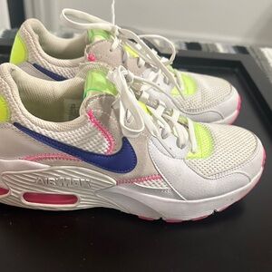 Nike Air Max White with Neon and Blue SZ 6.5
